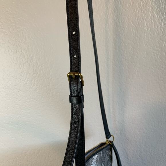 Fossil cream and snakeskin leather crossbody purse - Picture 13 of 16